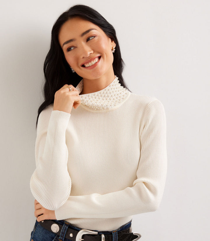 Pearl Turtleneck Sweater