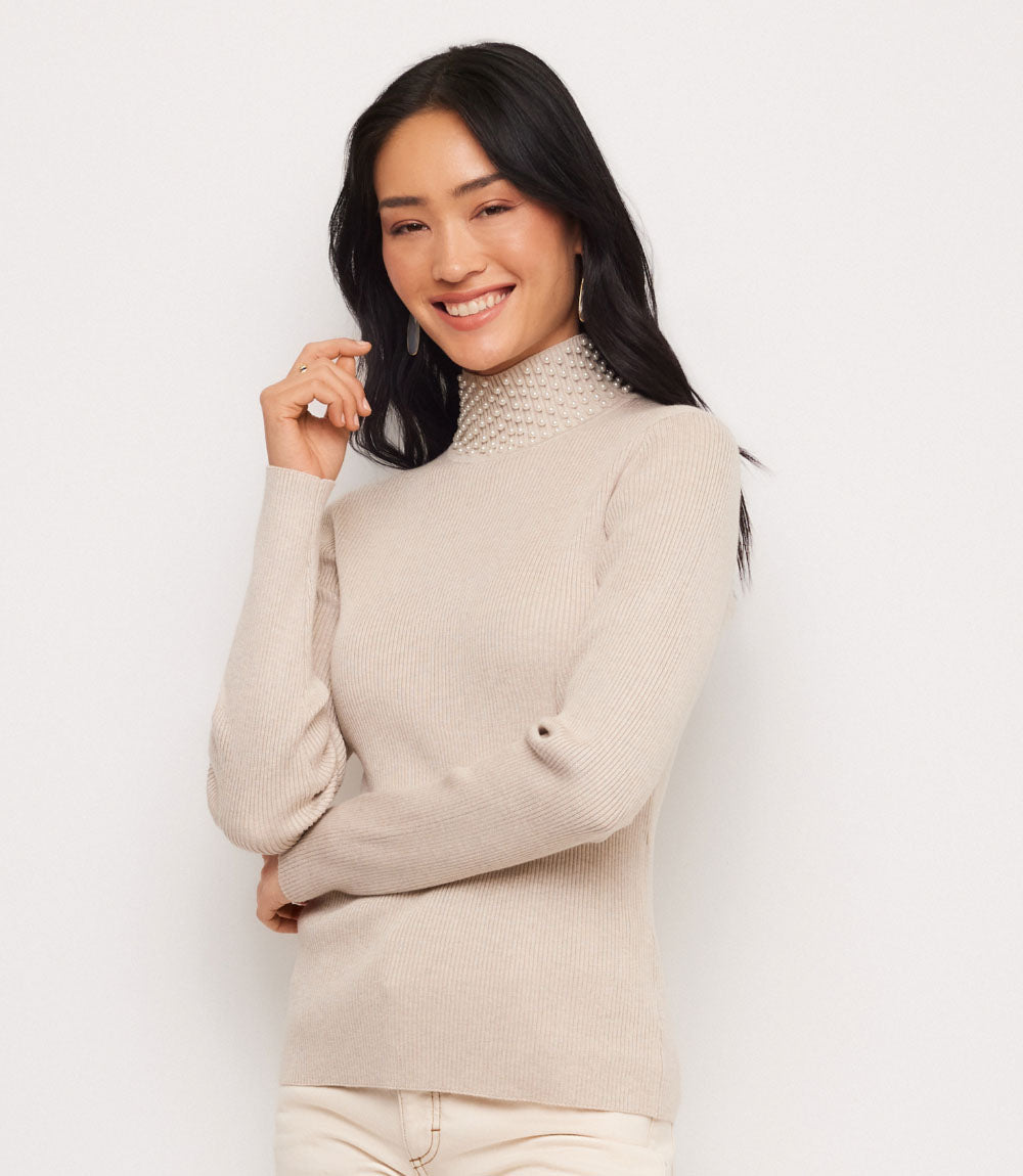 Pearl Turtleneck Sweater