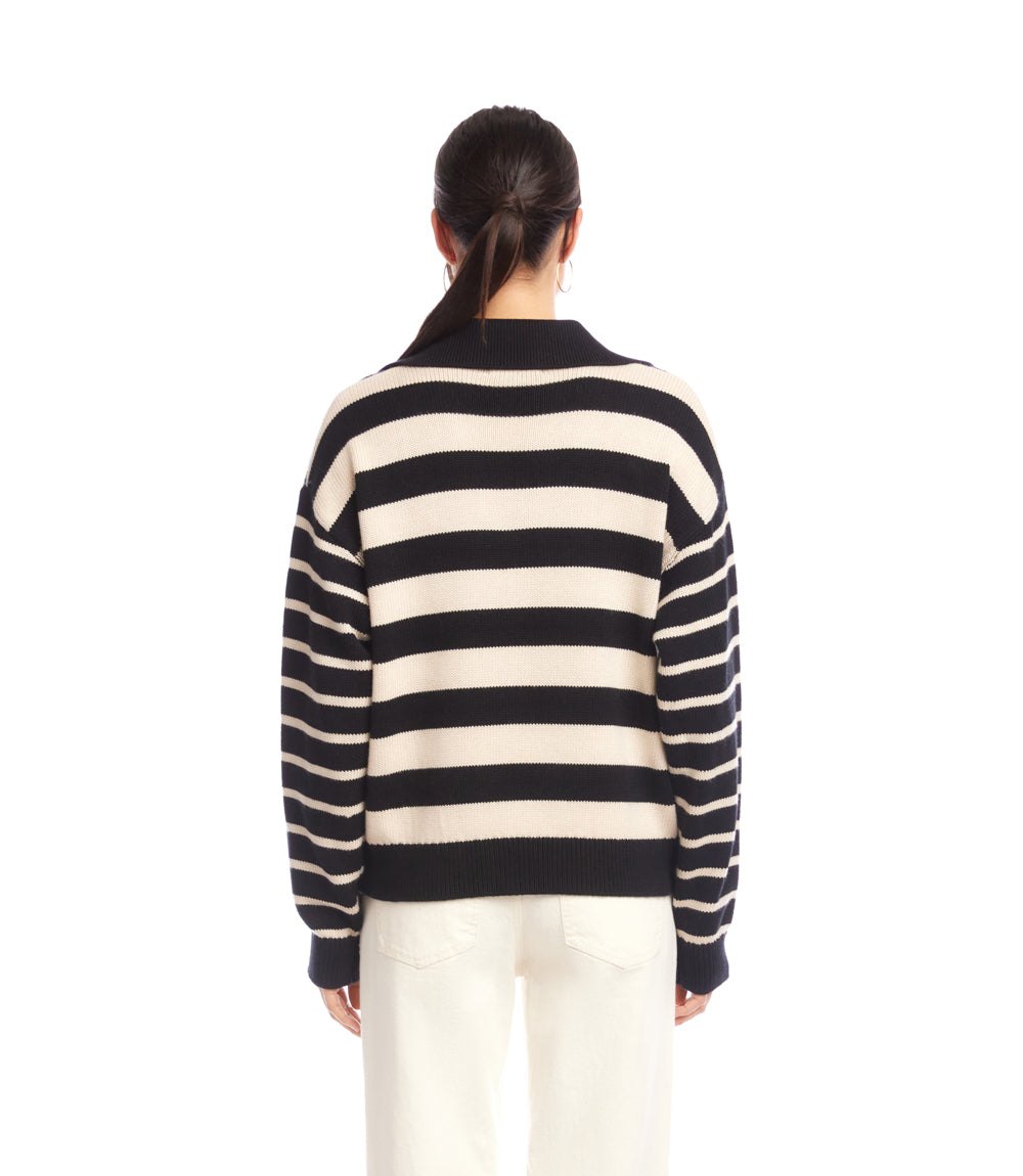 Stripe Polo Sweater
