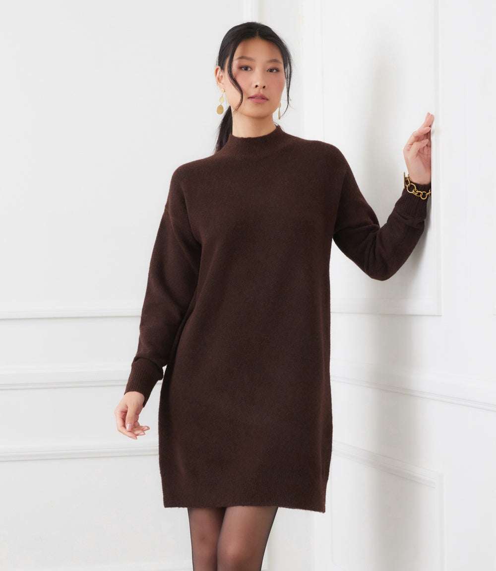 Mock Neck Sweater Dress