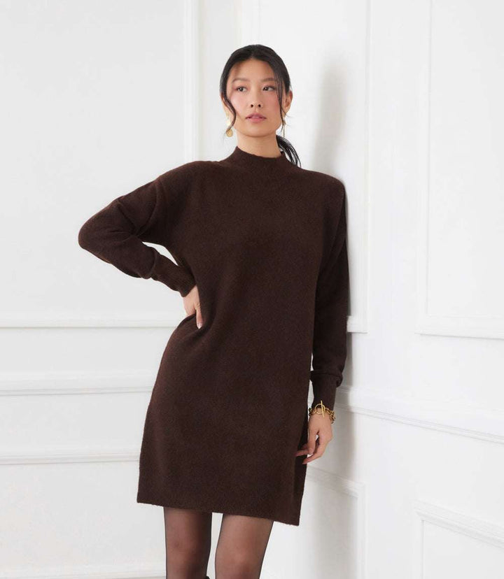 Mock Neck Sweater Dress