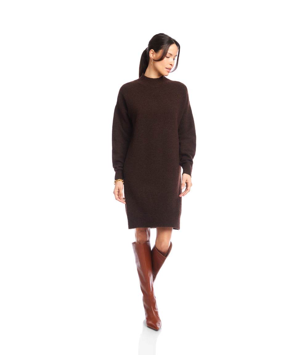 Mock Neck Sweater Dress