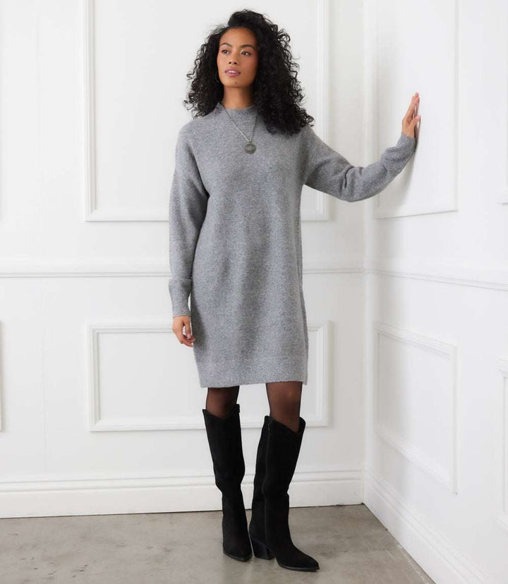 Mock Neck Sweater Dress