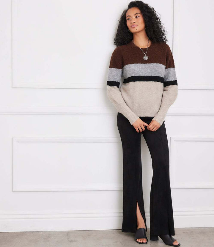 Colorblock Crewneck Sweater