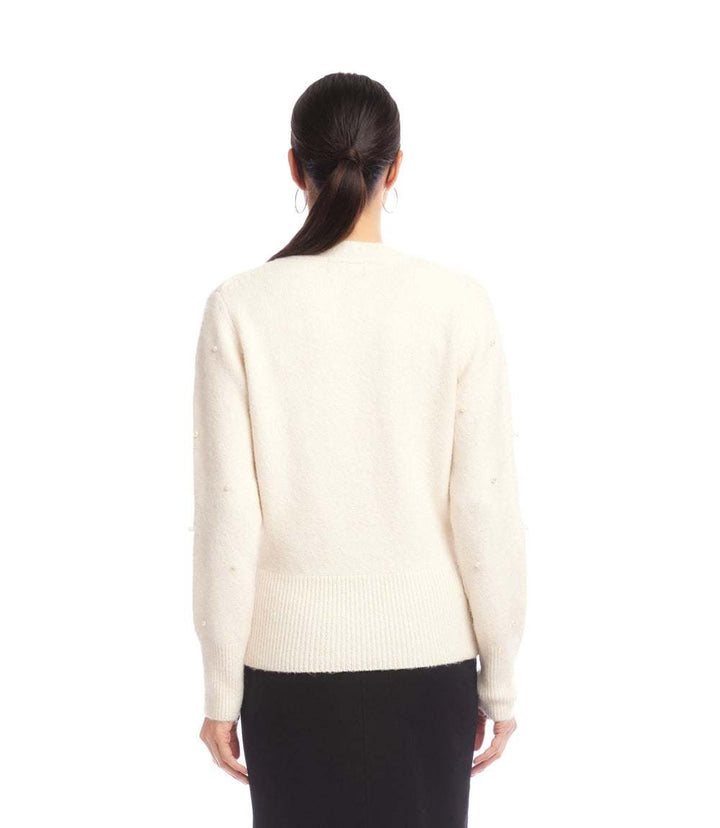 Petite Size Pearl Wrap Sweater