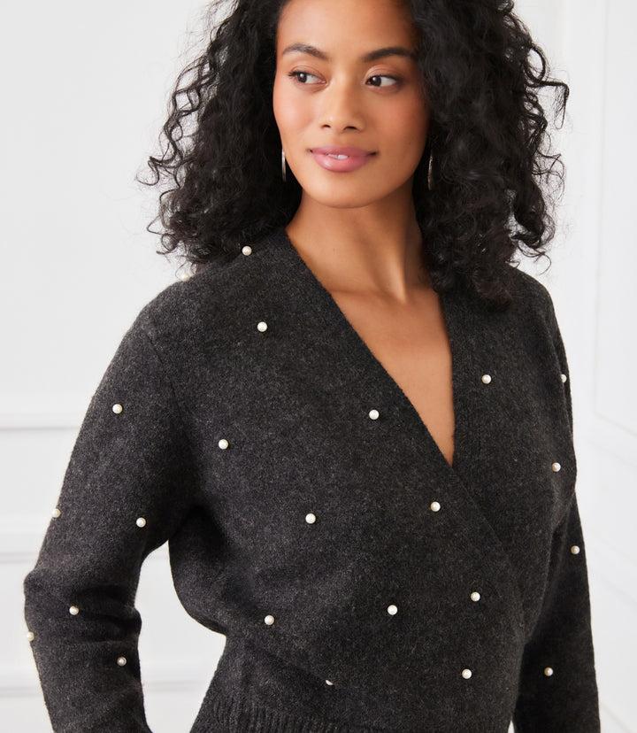 Pearl Wrap Sweater