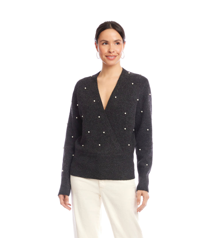 Pearl Wrap Sweater