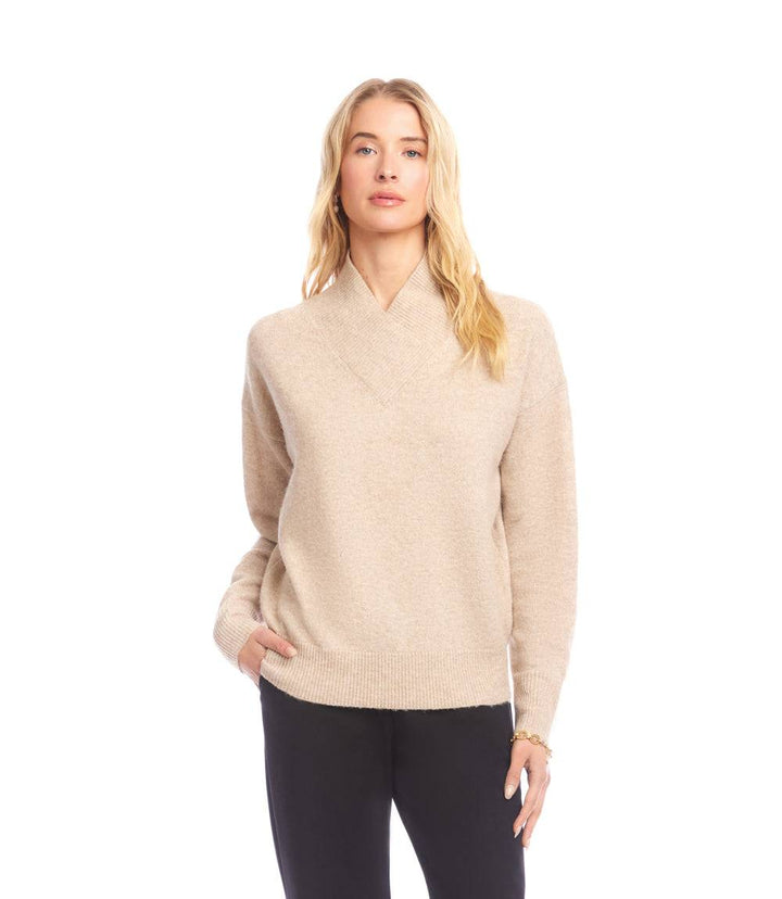 Petite Size Shawl Collar Sweater