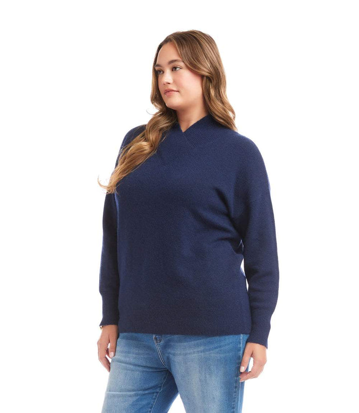 Plus Size Shawl Collar Sweater