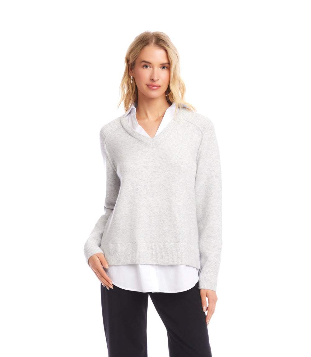 Petite Size Layered Sweater