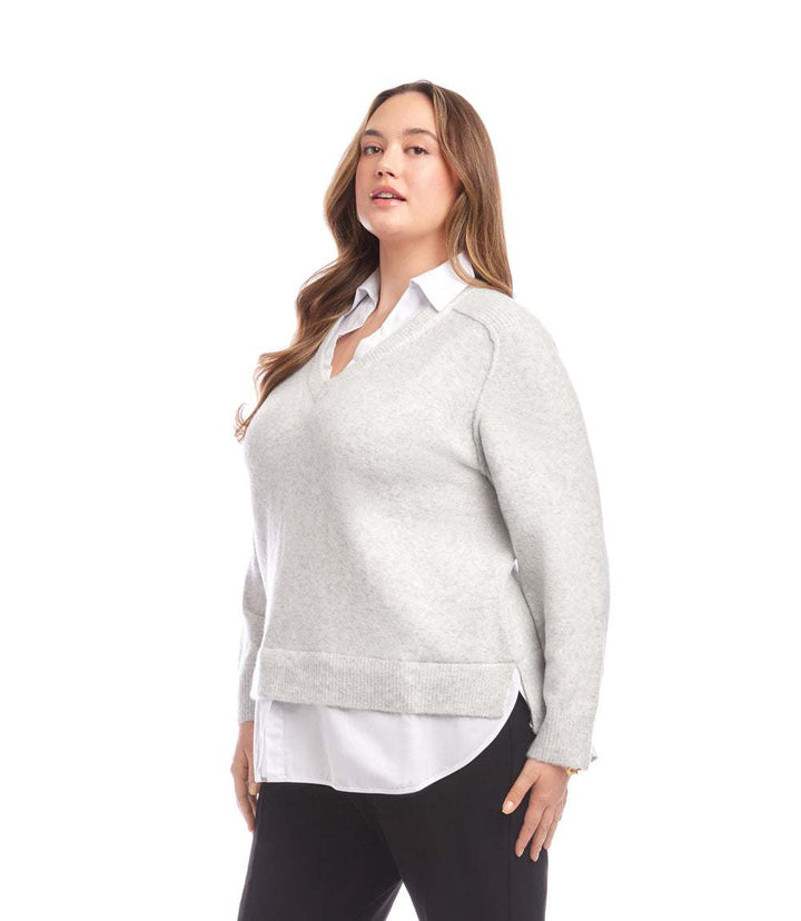 Plus Size Layered Sweater