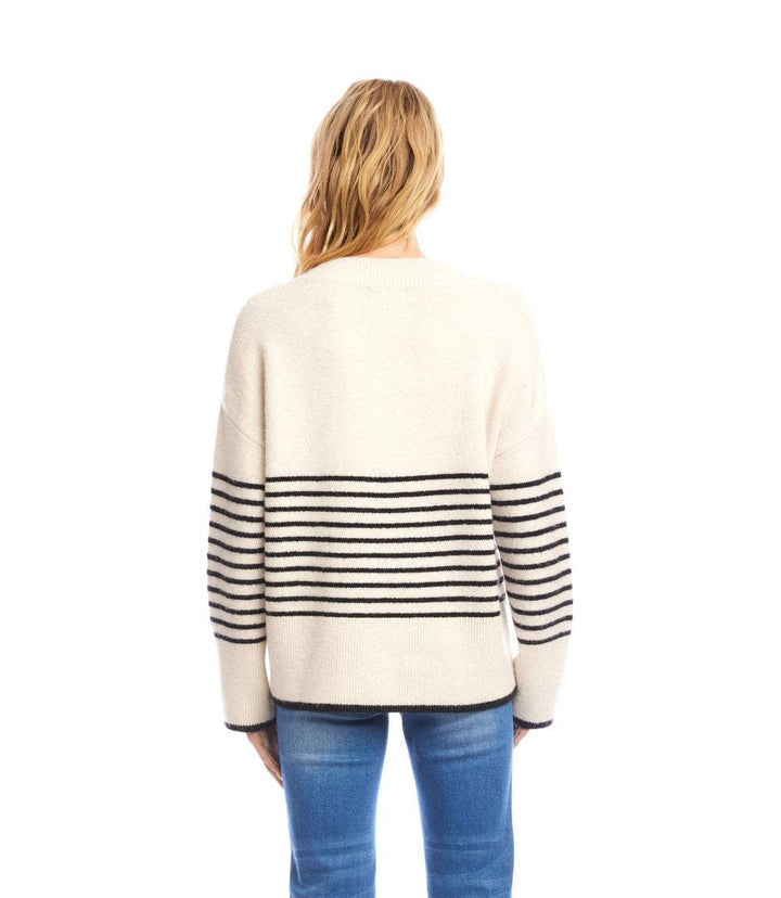 Stripe V-Neck Sweater