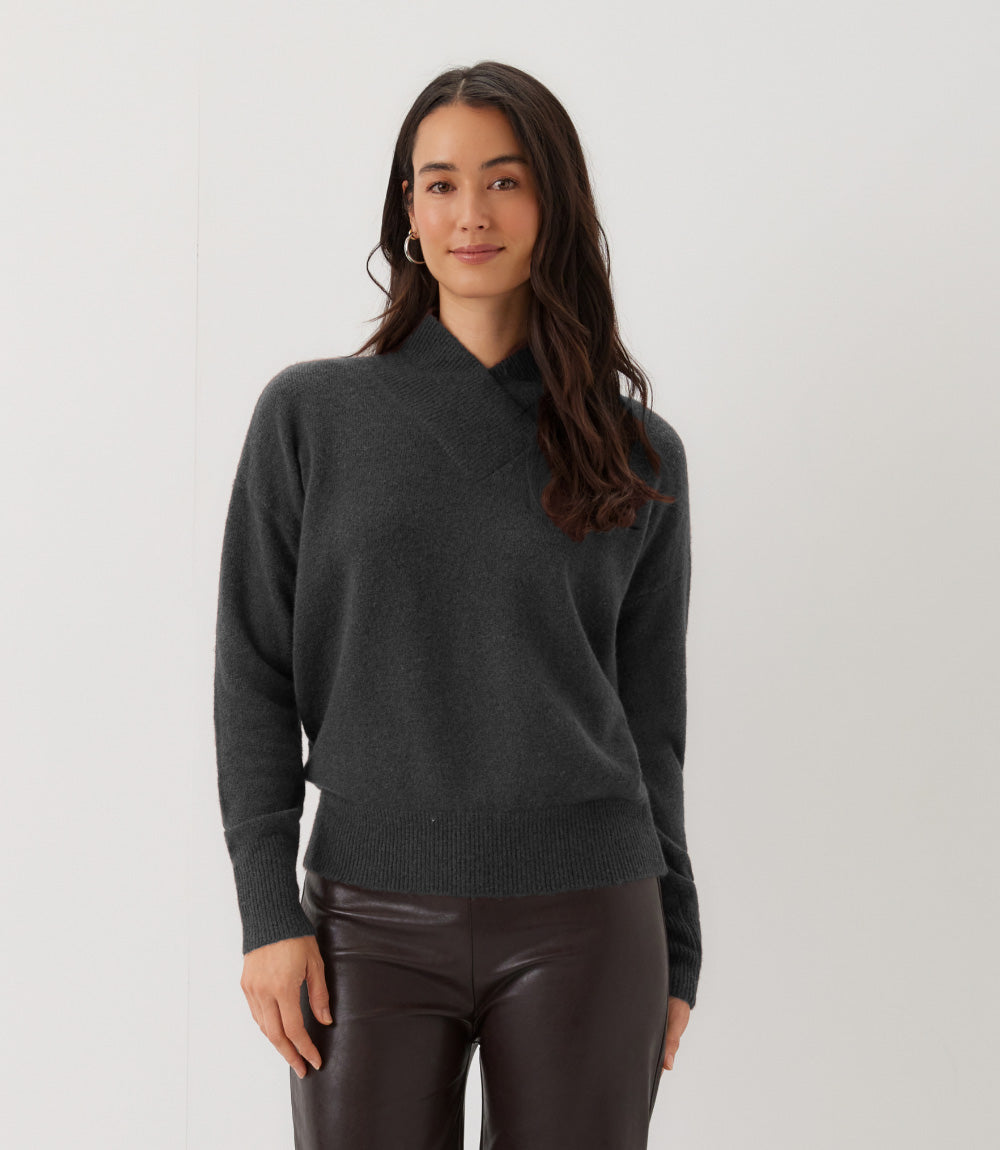 Petite Size Shawl Collar Sweater