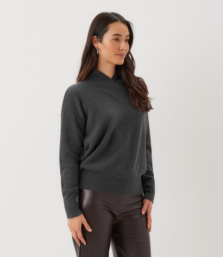 Petite Size Shawl Collar Sweater