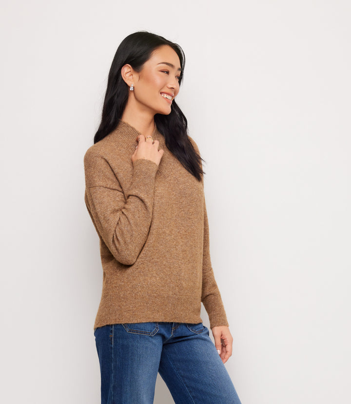Petite Size Shawl Collar Sweater