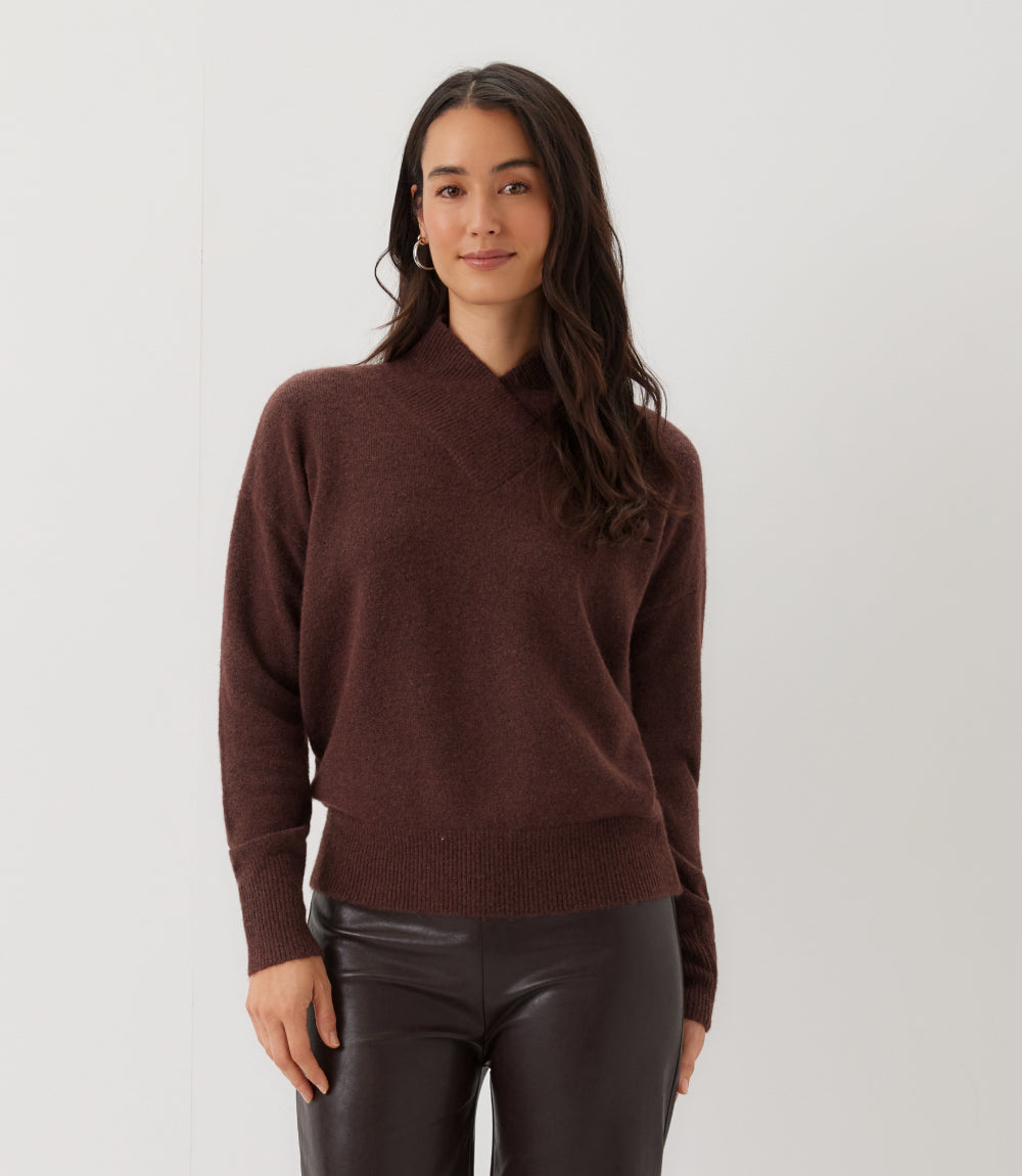 Petite Size Shawl Collar Sweater