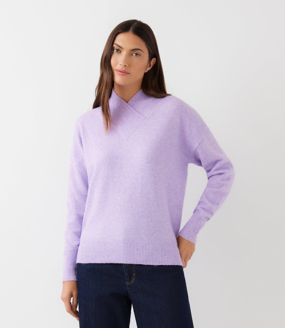 Petite Size Shawl Collar Sweater
