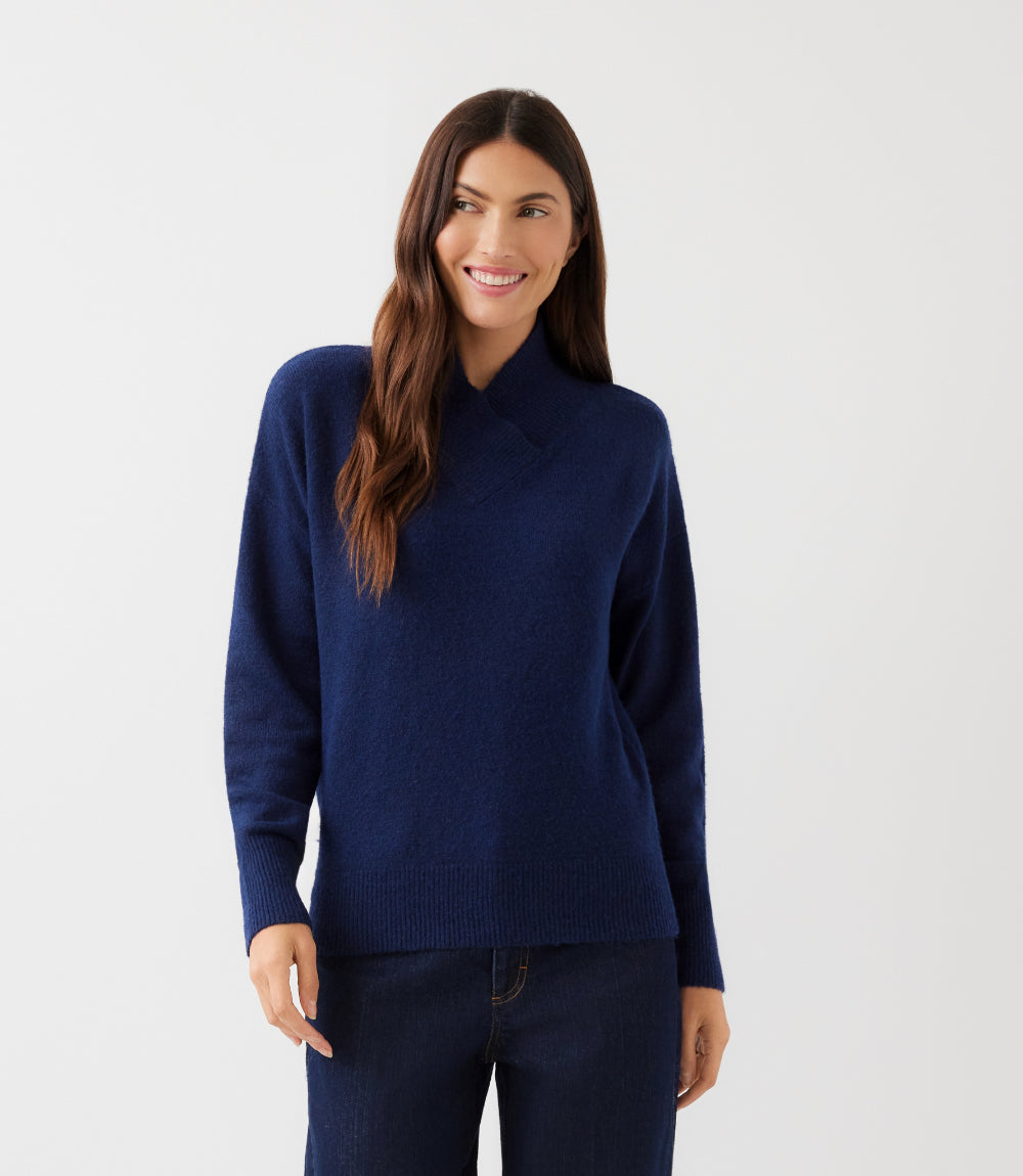 Petite Size Shawl Collar Sweater