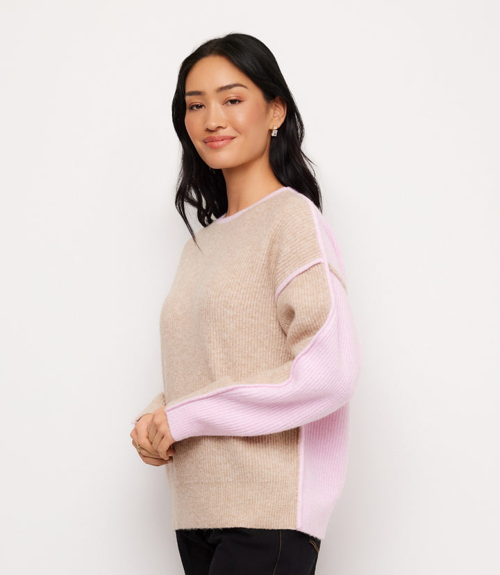 Colorblock Crewneck Sweater