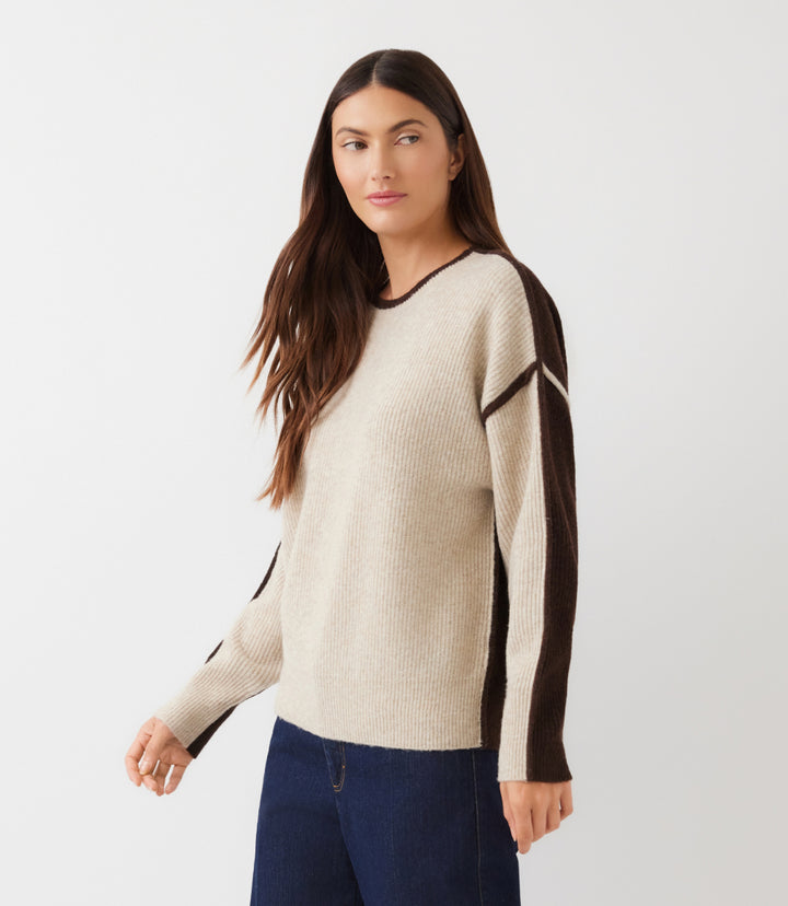 Colorblock Crewneck Sweater