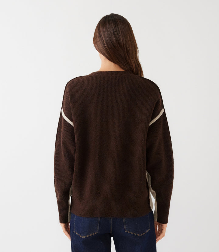Colorblock Crewneck Sweater