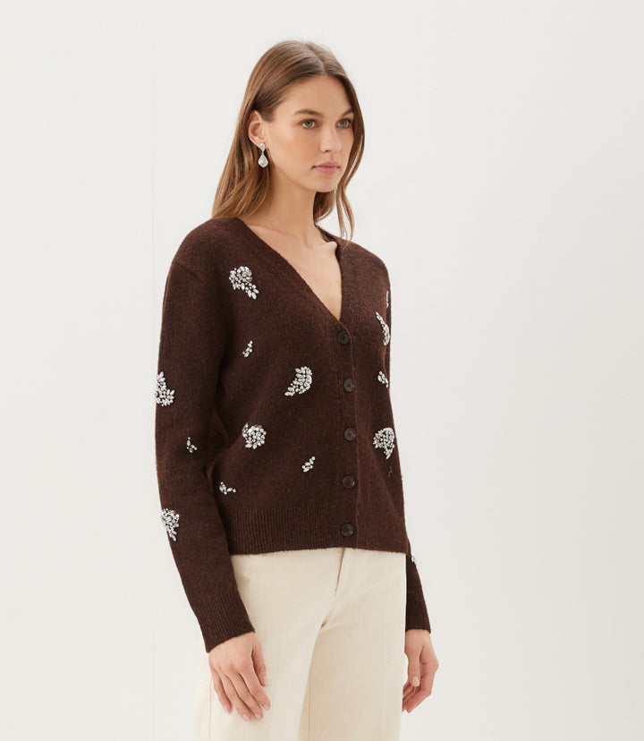 Rhinestone Cardigan Sweater