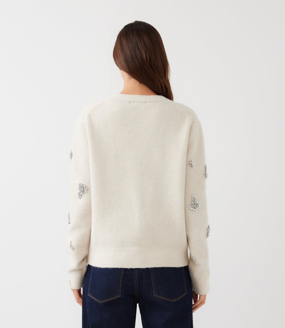 Rhinestone Cardigan Sweater