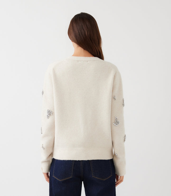 Rhinestone Cardigan Sweater