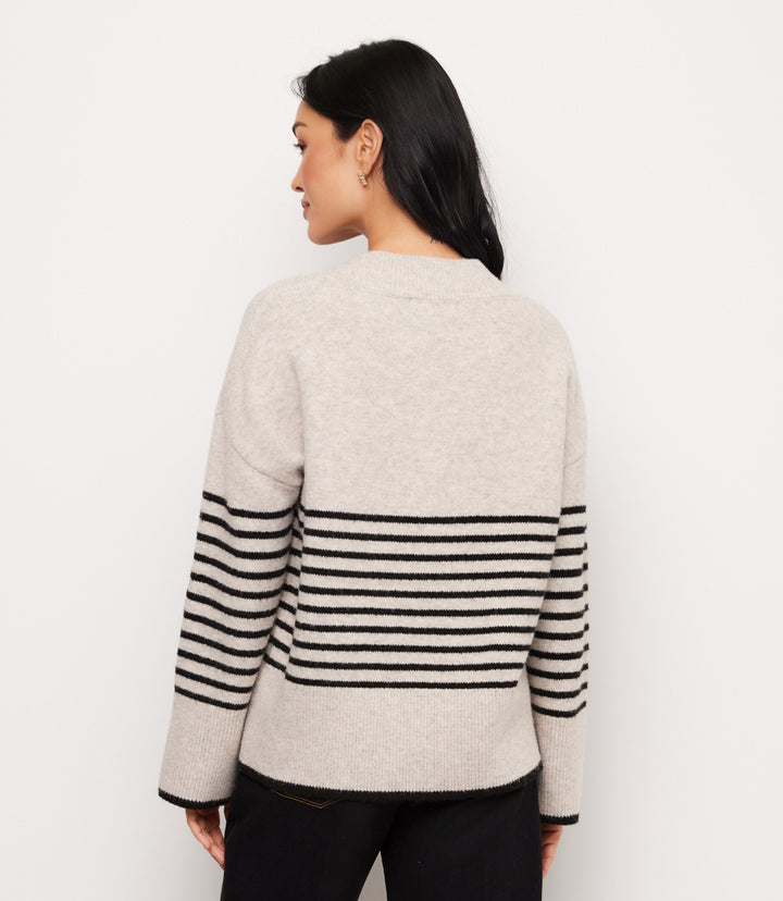 Stripe V-Neck Sweater