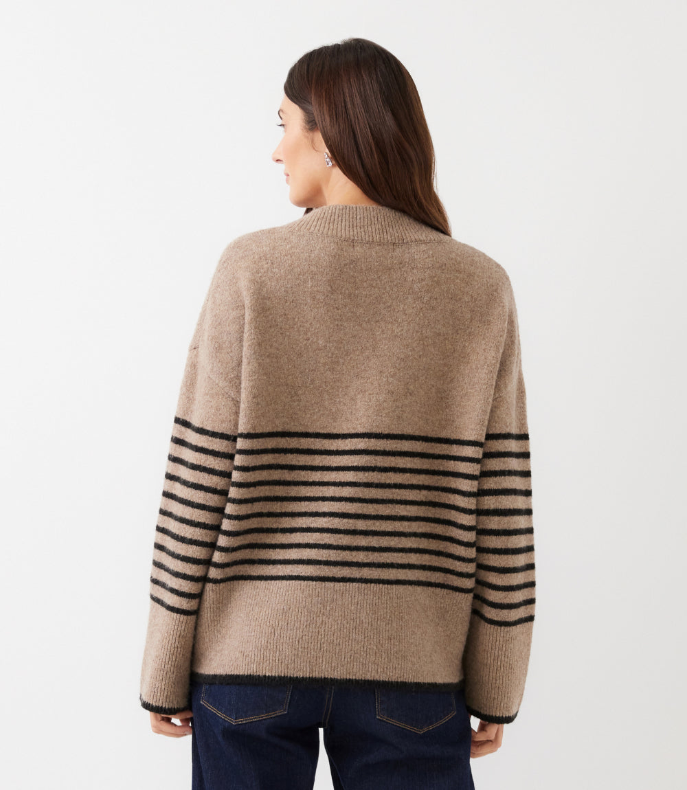Stripe V-Neck Sweater