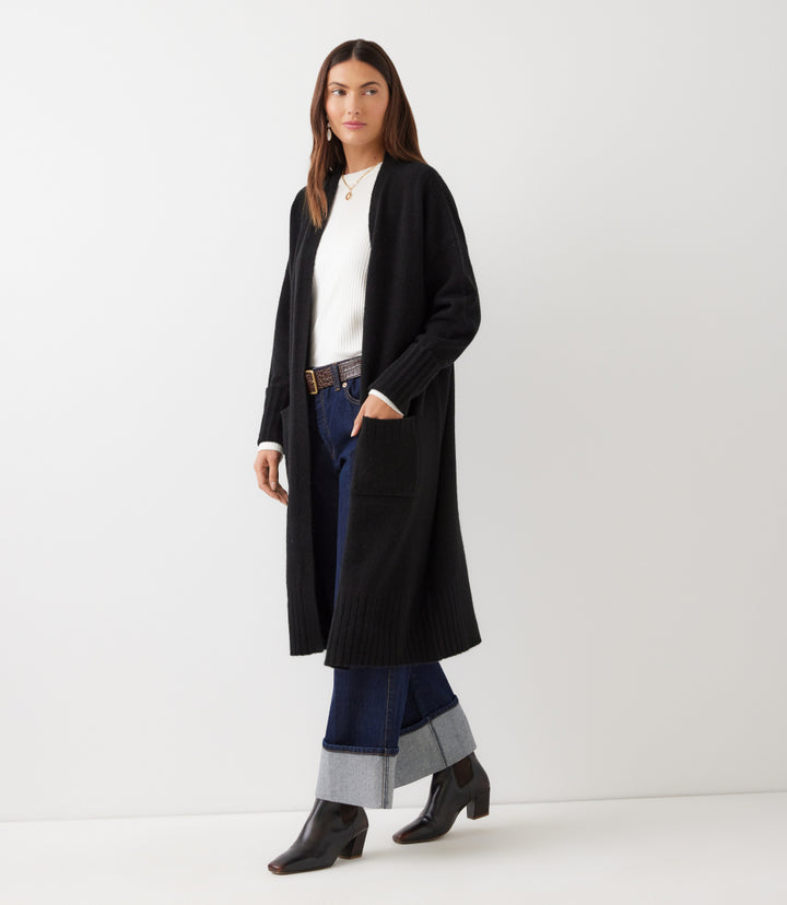 Long Open Front Cardigan Sweater