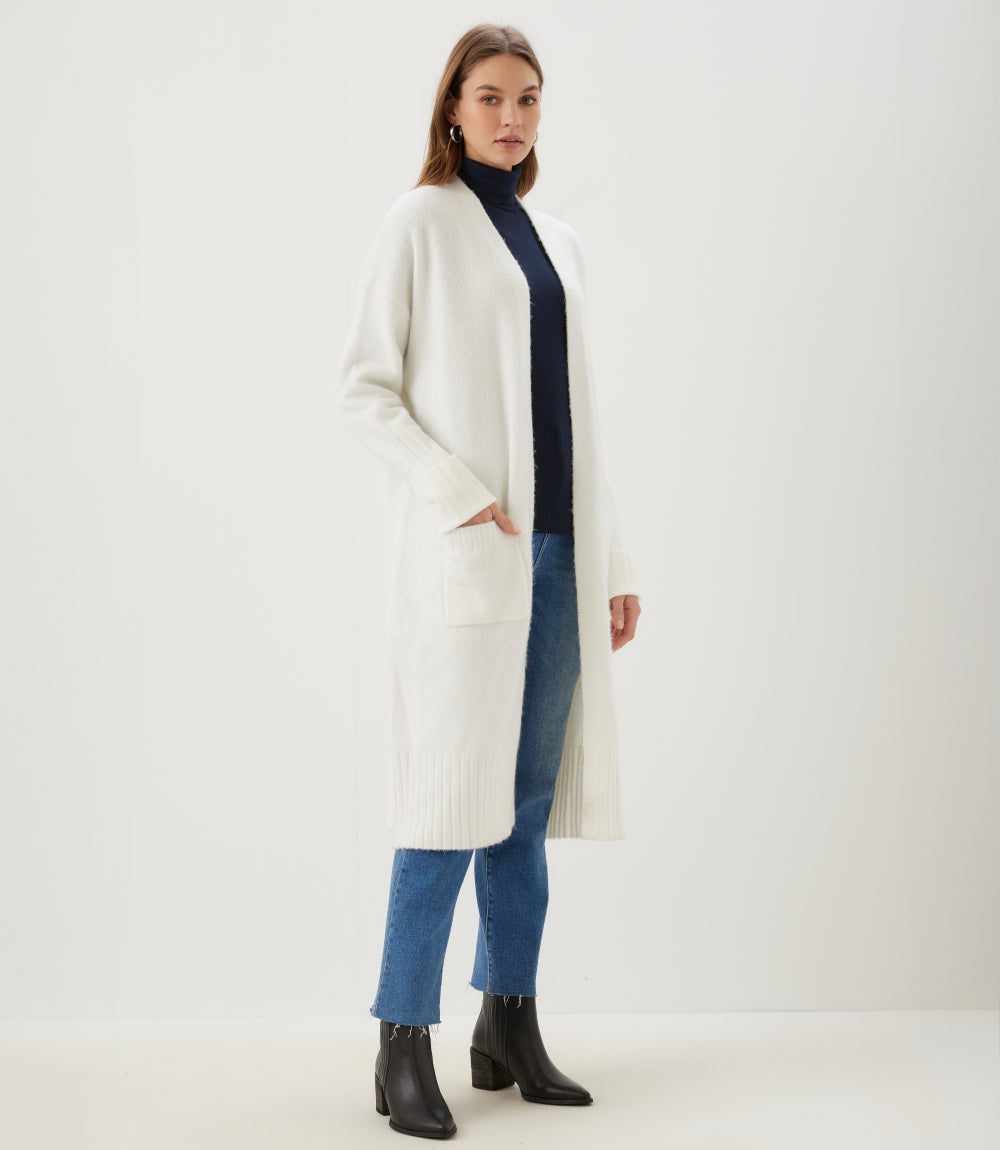 Long Open Front Cardigan Sweater