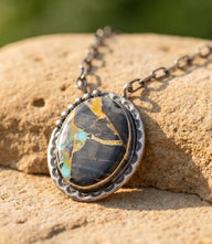 Blackjack Turquoise Pendant Necklace