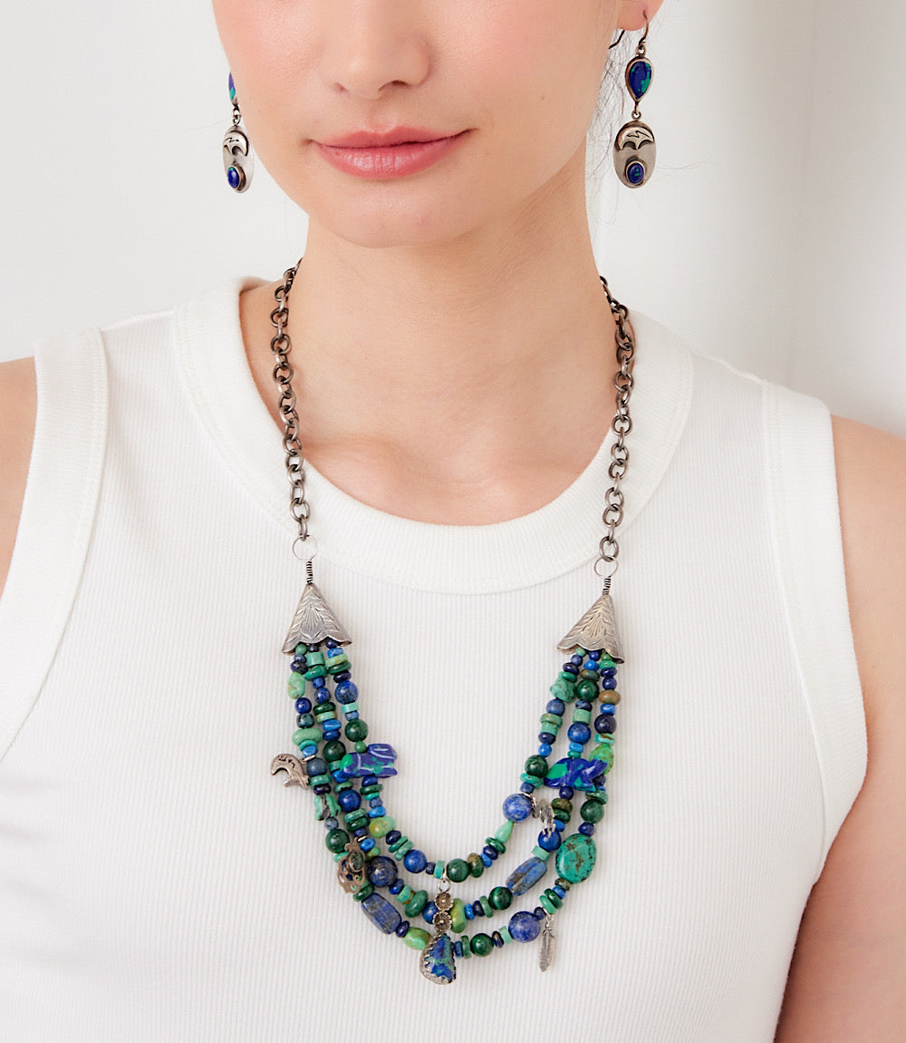 Vintage Turquoise & Lapis Multistrand Set