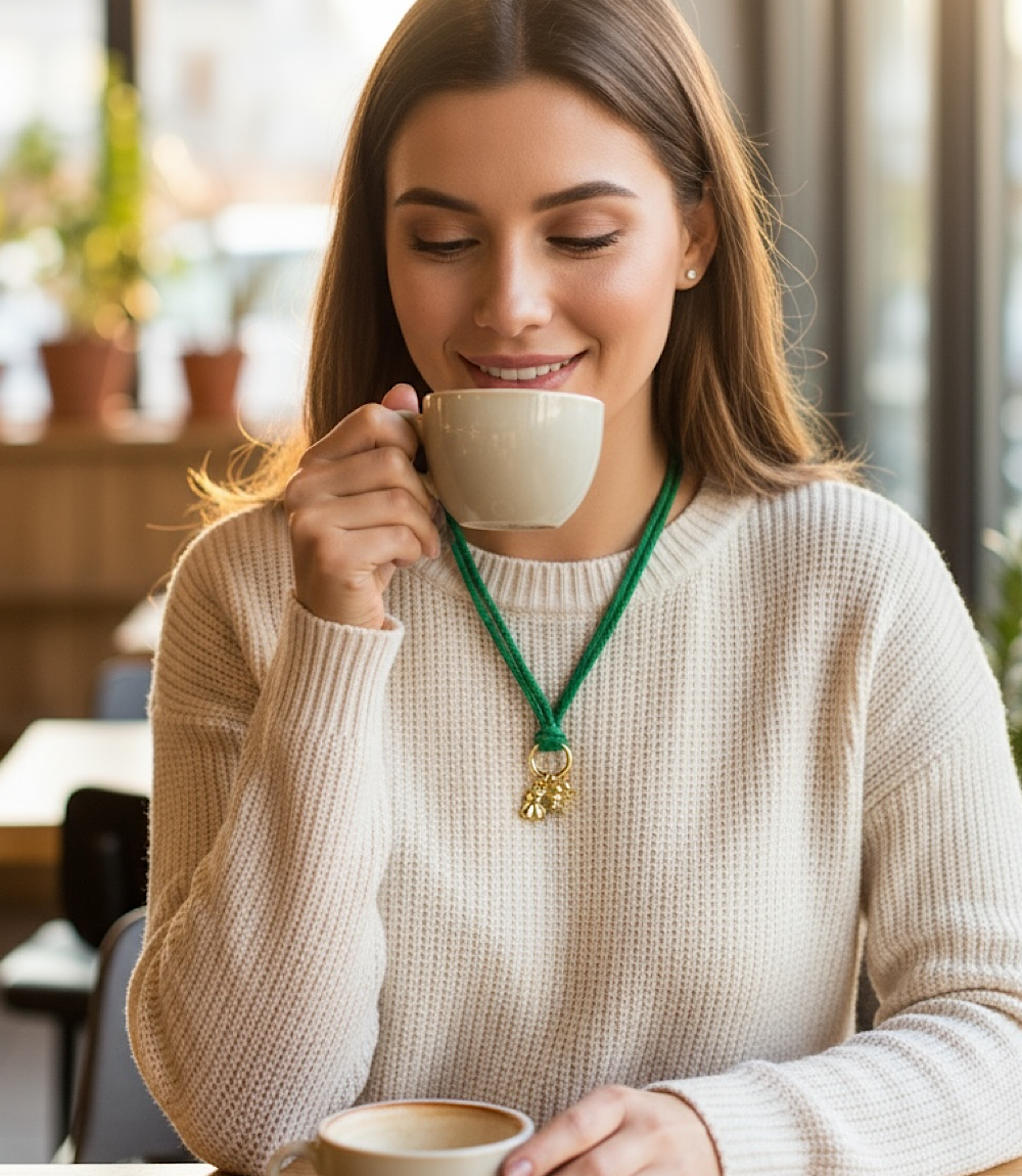 Pavé Cat And Paw Cord Necklace