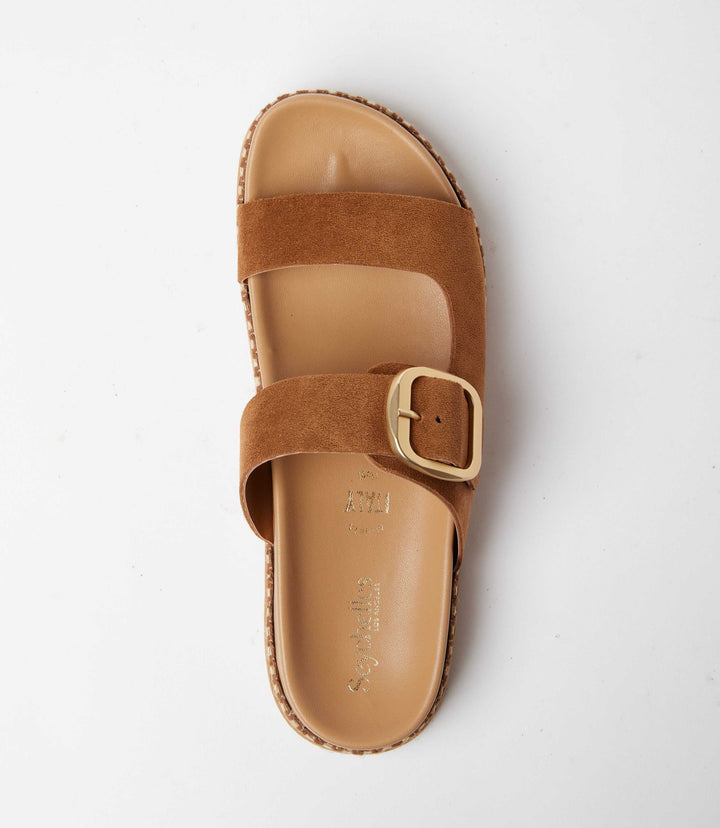 Getaway Buckle Slip On Sandals
