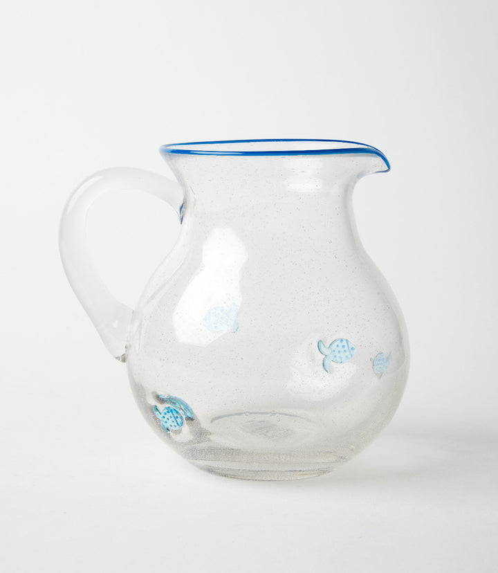 Fish Bubble Glass Serving Pitcher