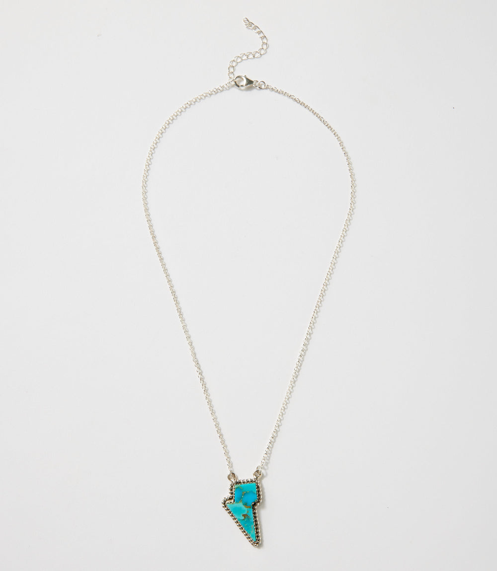 Lightning Bolt Turquoise Necklace