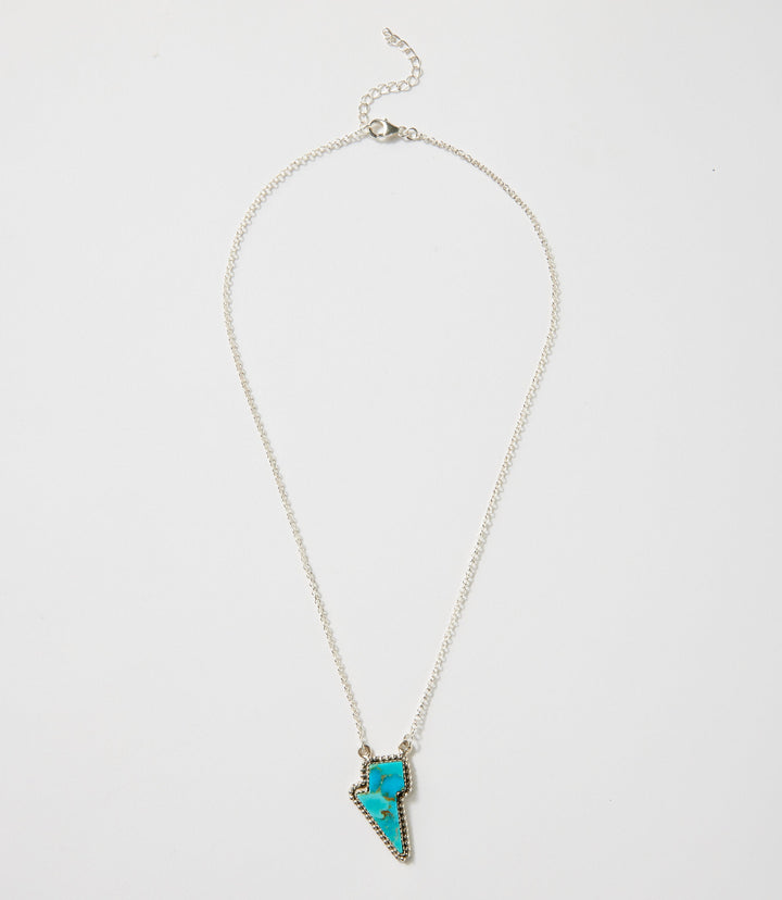 Lightning Bolt Turquoise Necklace