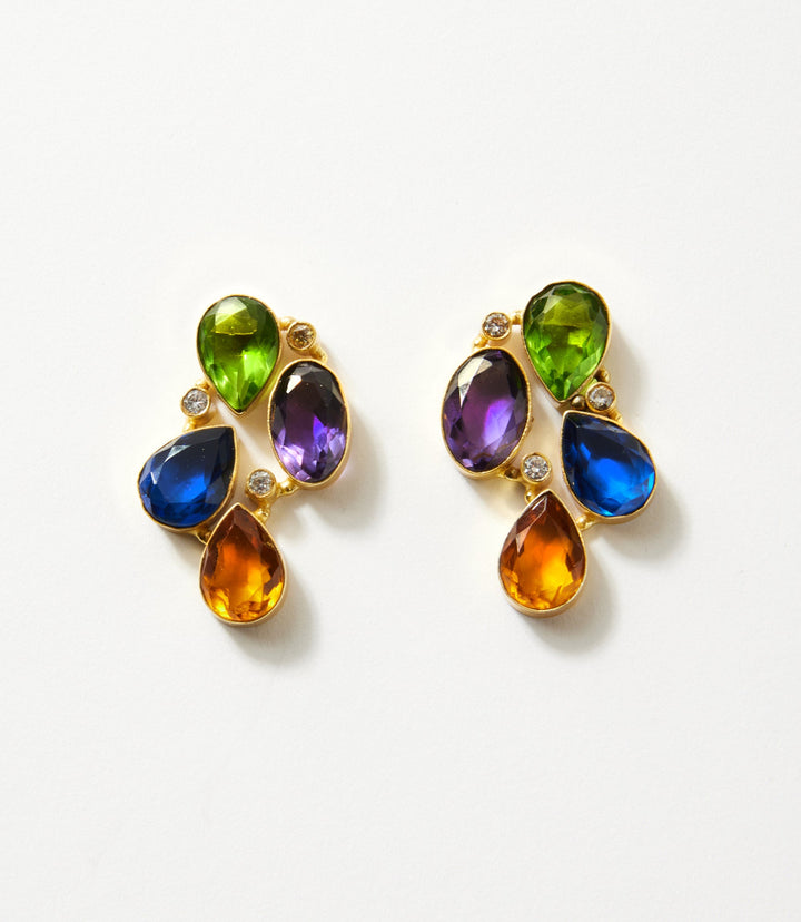 Organic Shape Gemstone Earrings