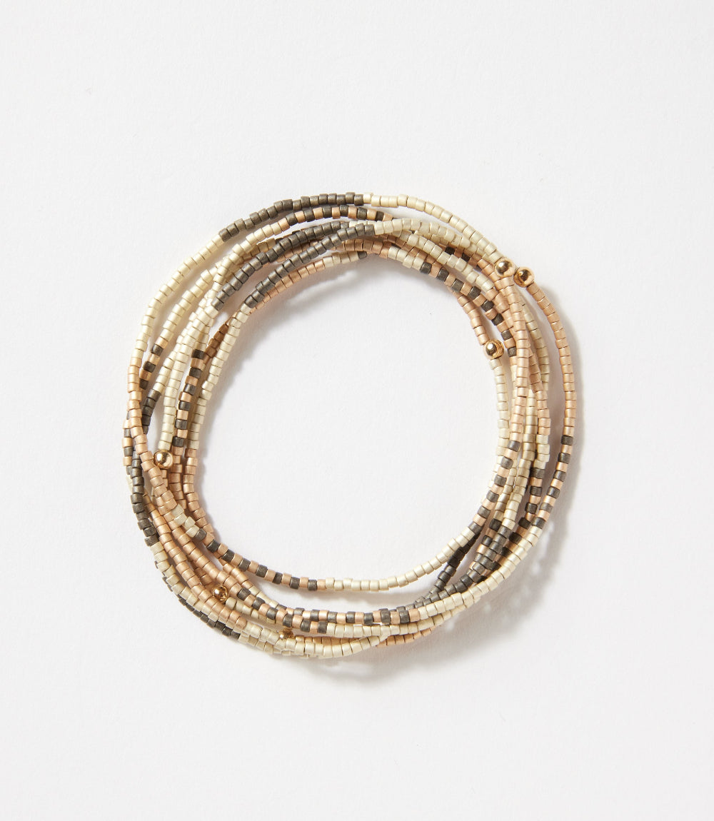 Beaded Bracelets, Stack Of 7