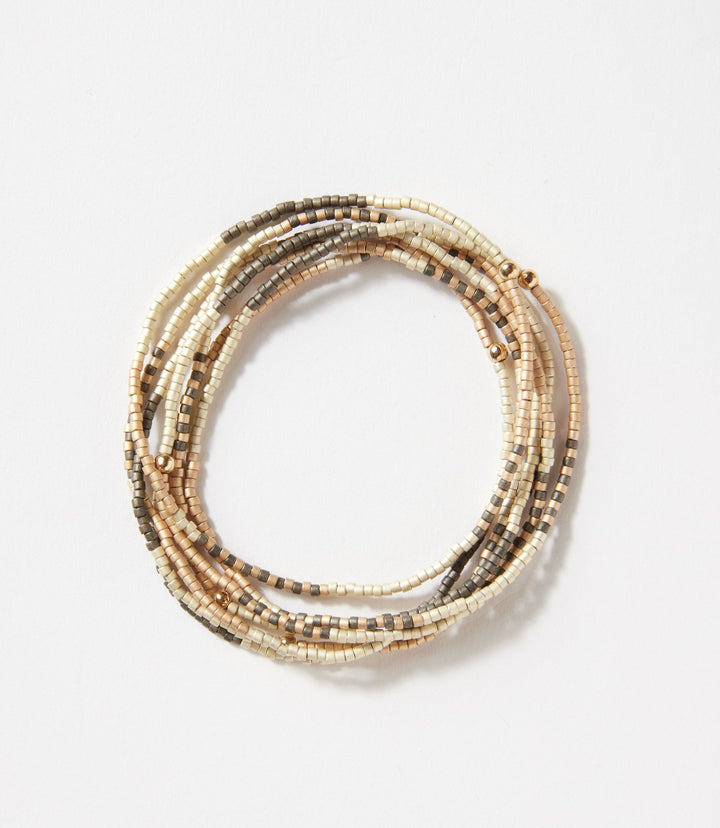 Beaded Bracelets, Stack Of 7