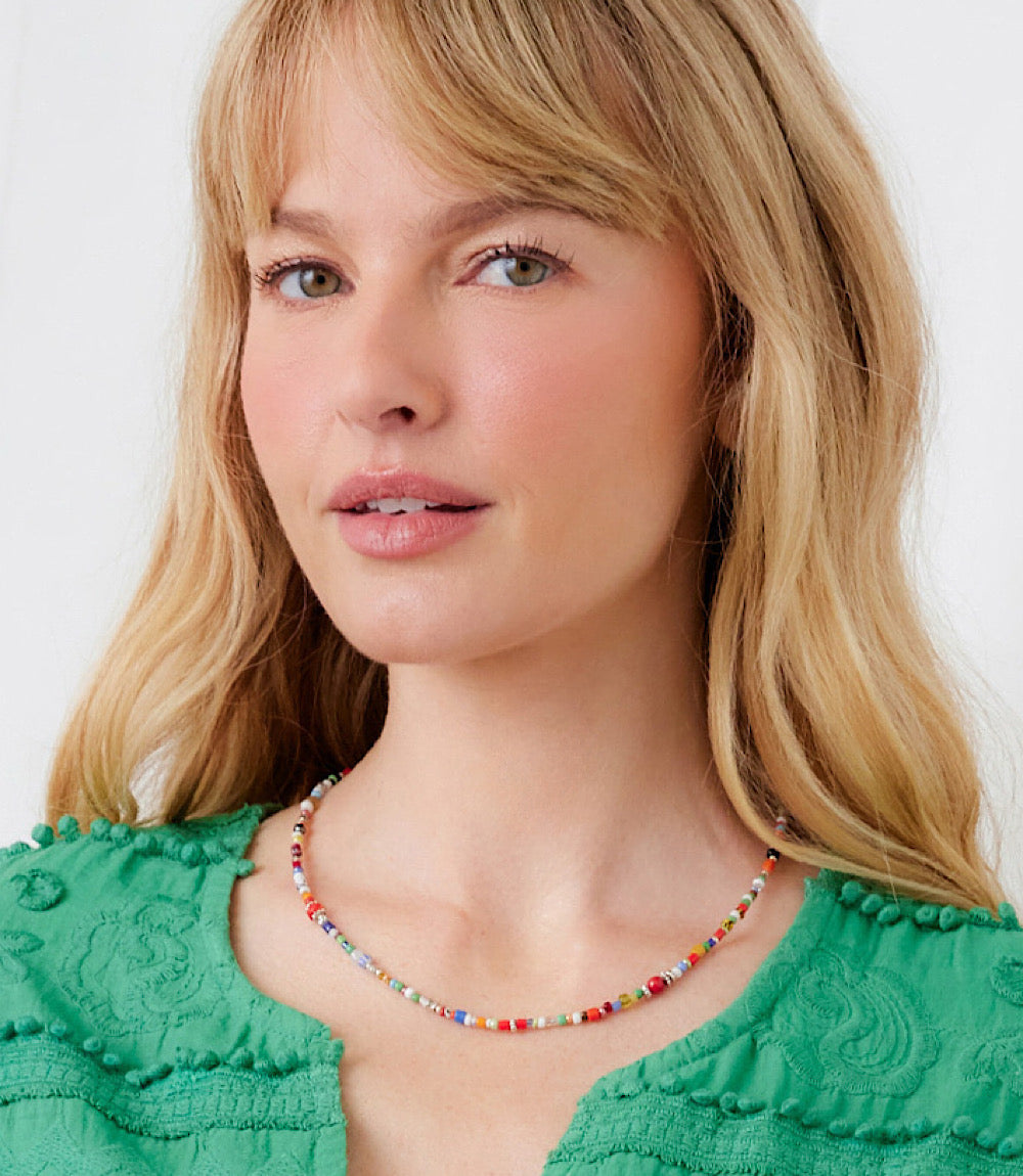 African Trade Beads Necklace