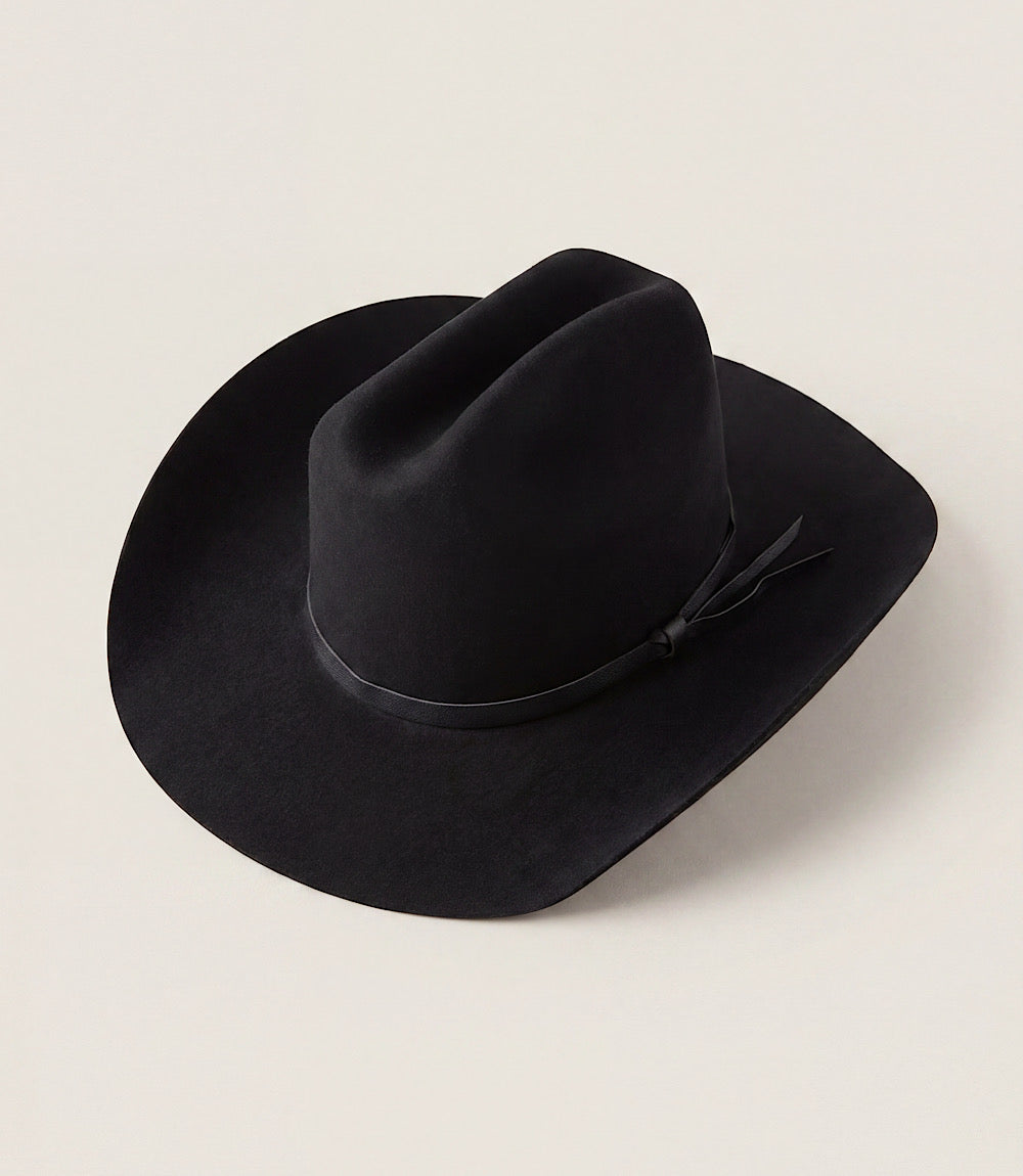 Wool Cowboy Hat With Leather Belt