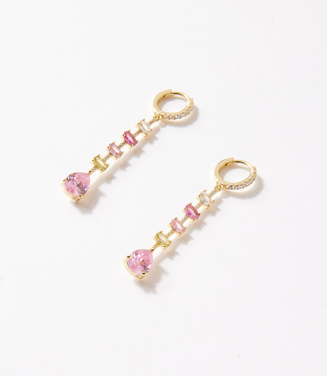 Multi Gemstone Drop Earrings