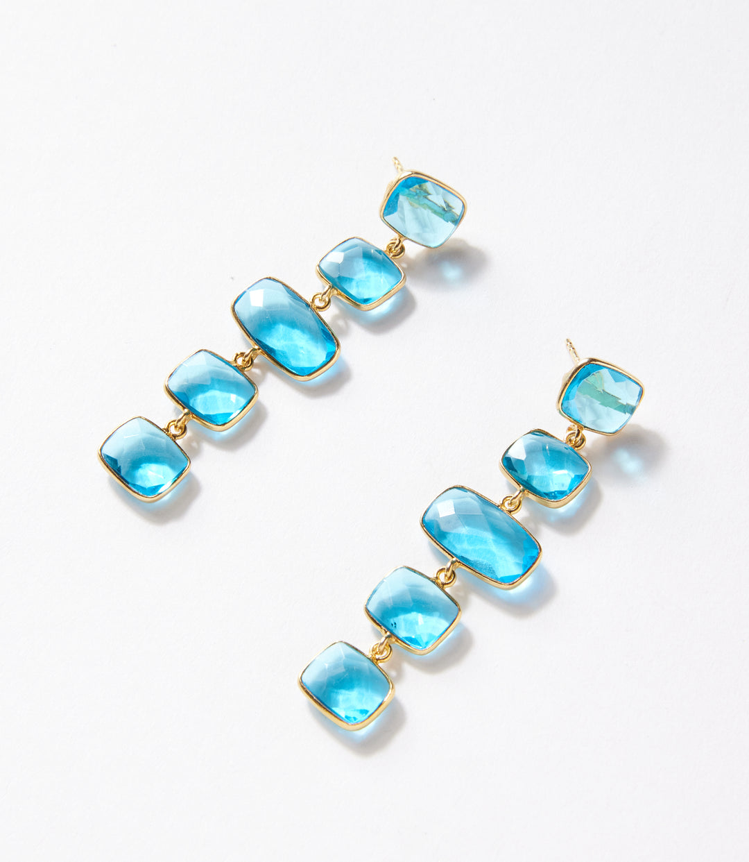 Five Drop Gemstone Earrings