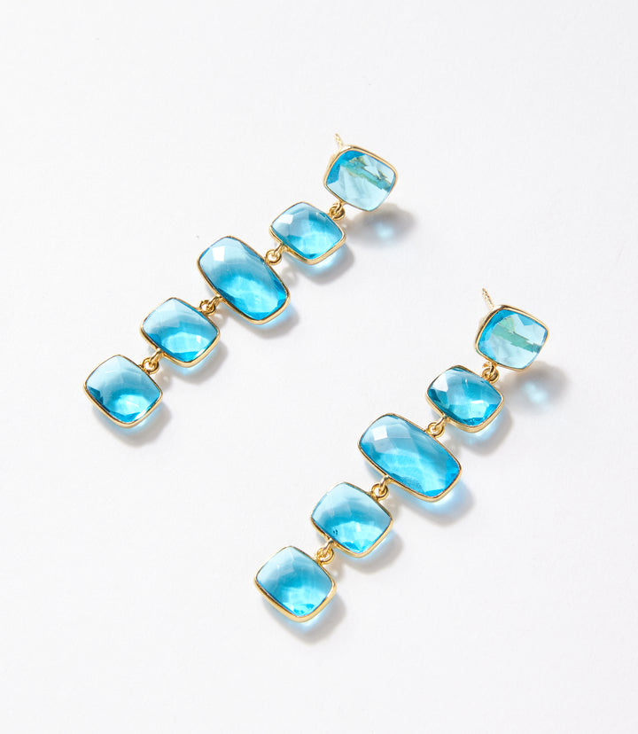 Five Drop Gemstone Earrings