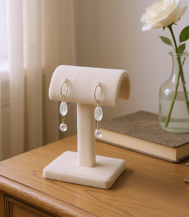 Blush Rose Quartz Earrings