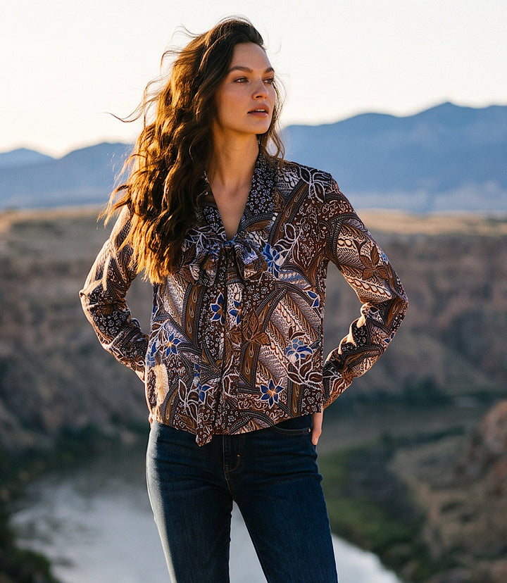 Long Sleeve Bow Top
