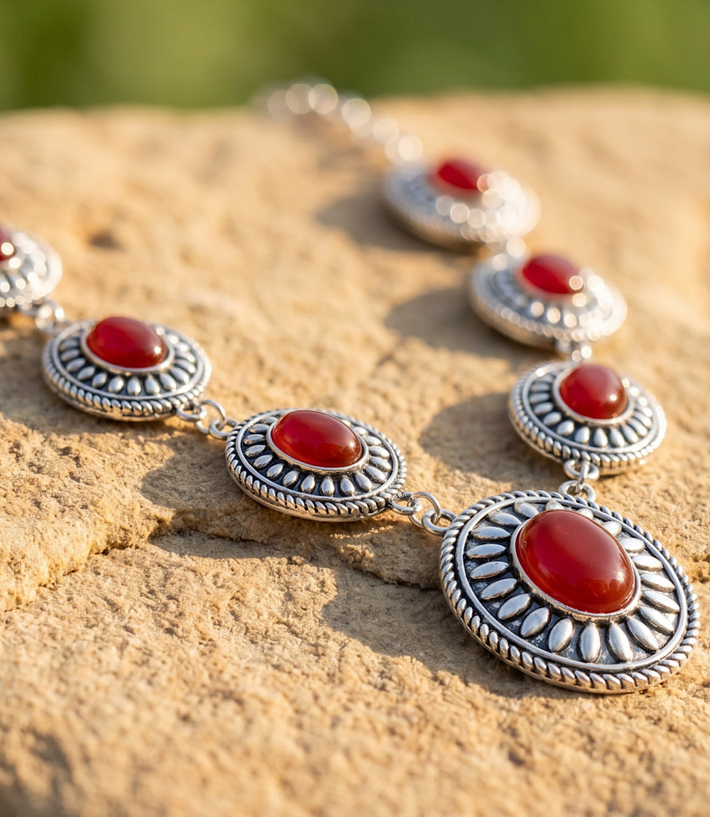 Embellished Concho Necklace